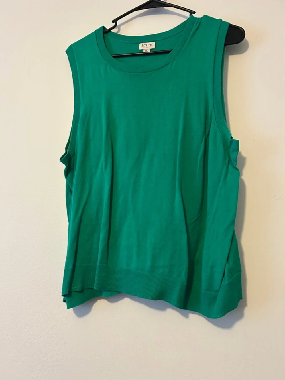 J. Crew Women’s Emerald Green Crewneck Shell Sweater& Button Cardigan Set, XL